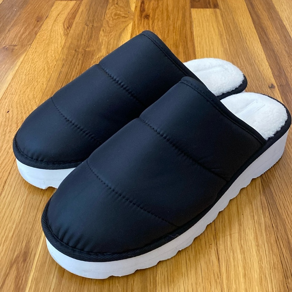 Maeve Women’s Black Platform Slippers Size XL